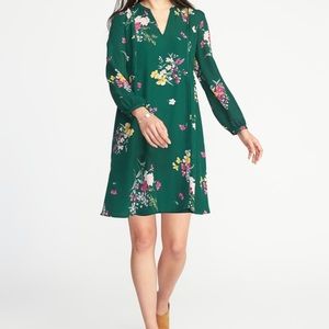 NWT Hunter Green Dress with Flowers